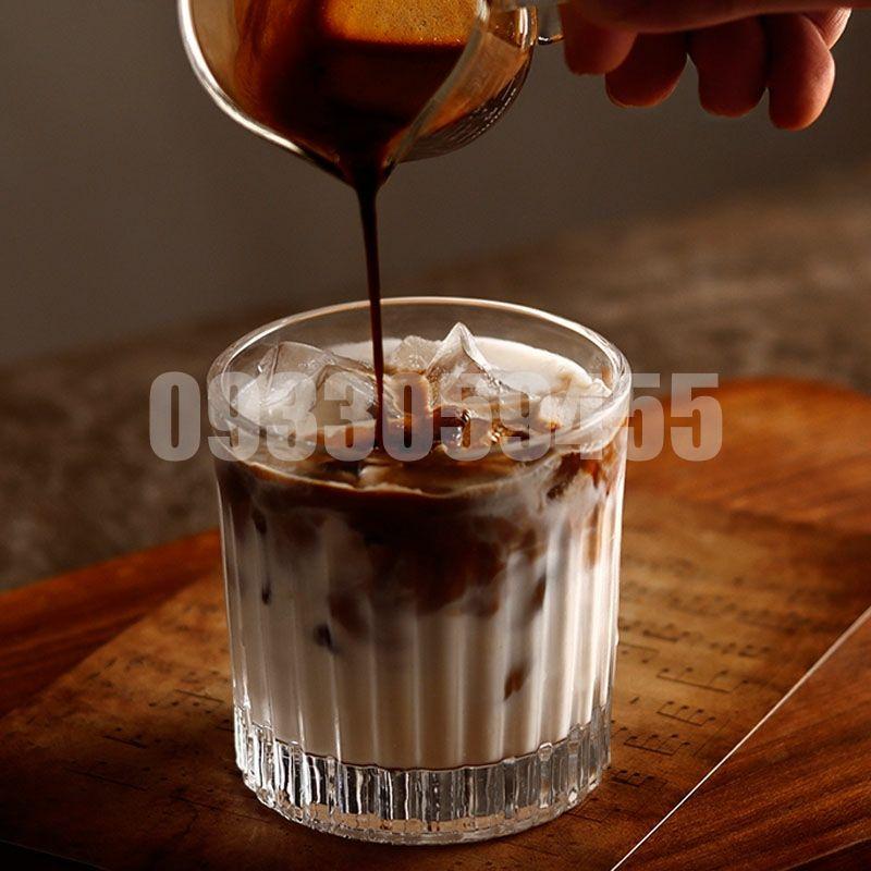 Bộ 6 Ly thủy tinh uống nước cao cấp 300ml, cốc uống whisky Xéo sang trọng