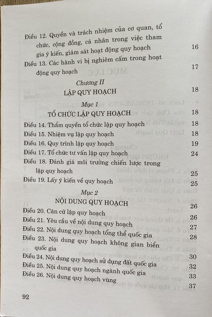 Luật Quy Hoạch ( Hiện Hành )