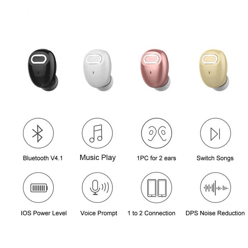 Mini Bluetooth Tai Nghe Nhét Tai Thời Gian Nghe Nhạc Không Dây Bluetooth Tai Nghe Rảnh Tay Cho iPhone Xiaomi Điện Thoại Máy Tính, TV Xe Thể Thao lái Xe