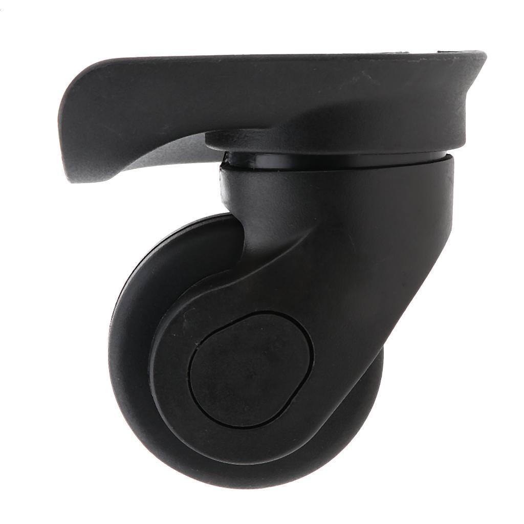 1 Pair Swivel Luggage Wheels Replacement Casters for Suitcase Luggage Black