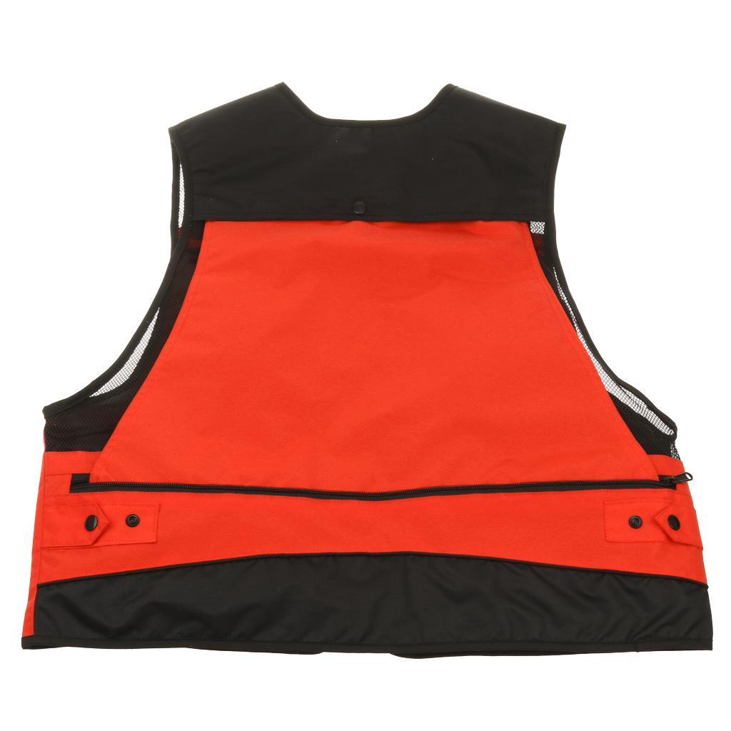Multi-Pocket Fishing Vest Photography Waistcoat Hunting Jacket - Orange XL