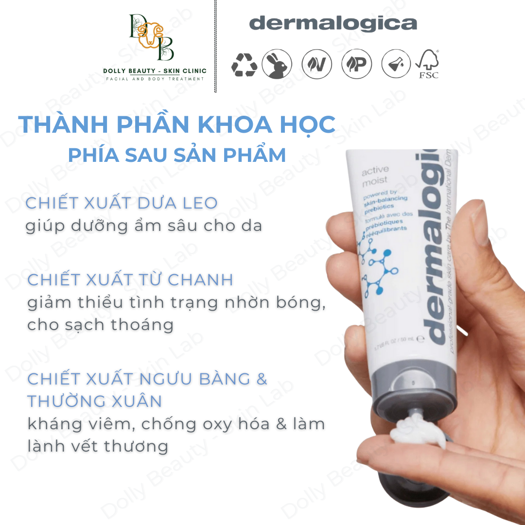 Kem dưỡng không chứa dầu ACTIVE MOISTE của Dermalogica - Dolly Beauty