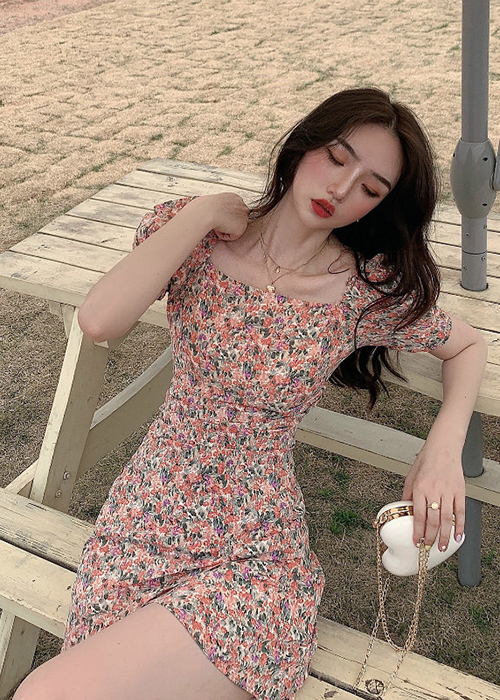 Đầm Hoa Vạt Xéo Thời Trang