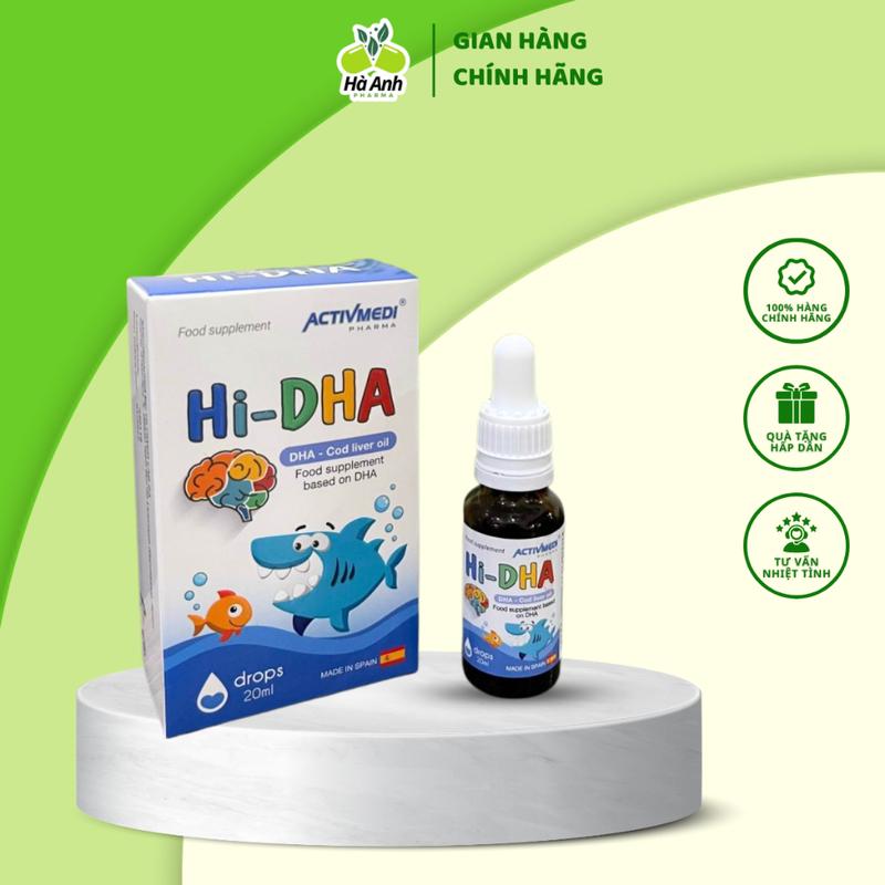 [ CHÍNH HÃNG ] Hi DHA - Bổ Sung DHA Tinh Khiết Từ Dầu Gan Cá Tuyết Tự Nhiên (20ml)