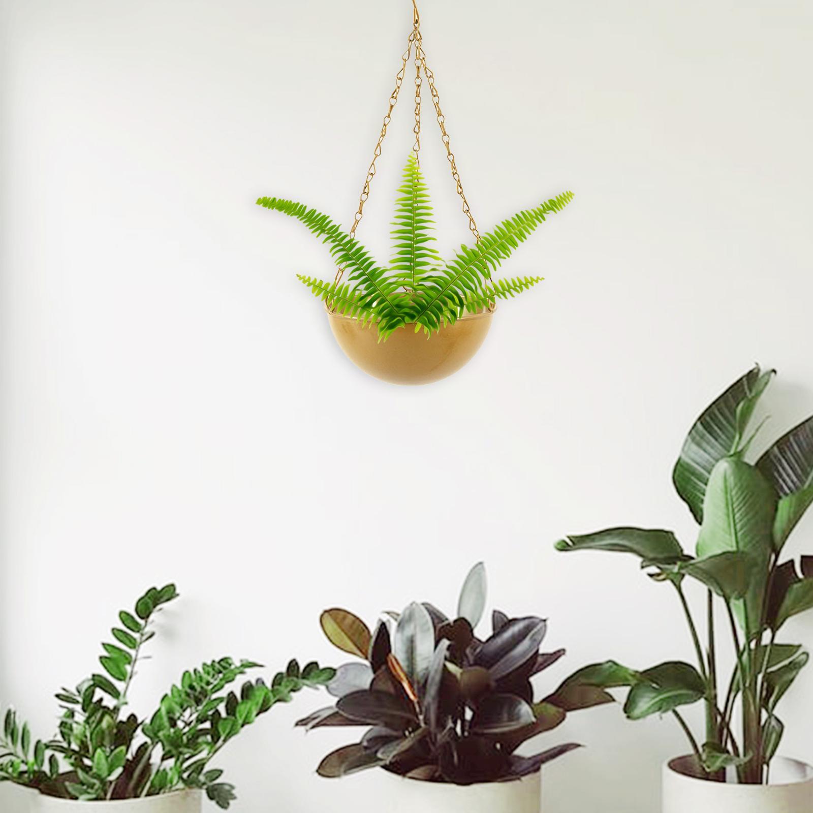 Hanging Flower Pot Iron Flowerpot Decorative for Home Plants Hanging Plant