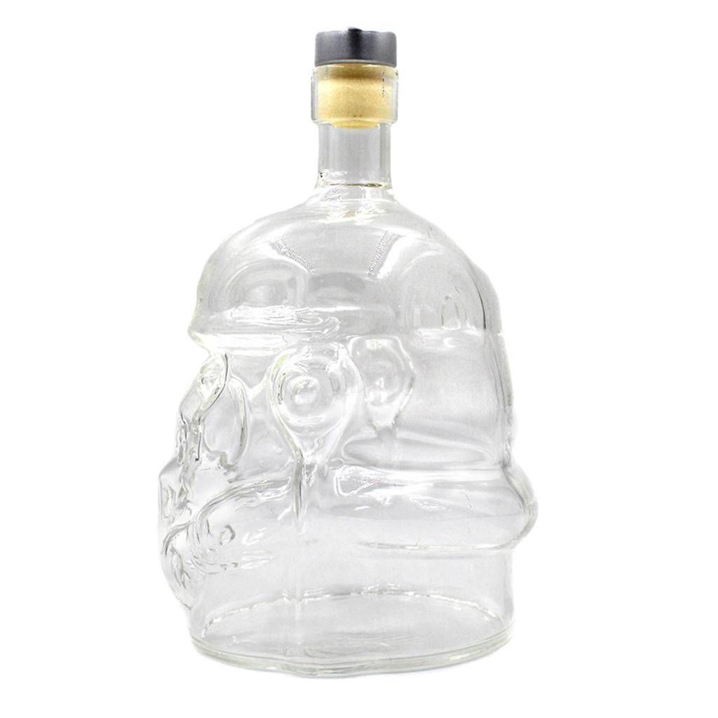 650ml Transparent Glass Decanter Wine Whisky Liquor Alcohol Glass Bottle Set