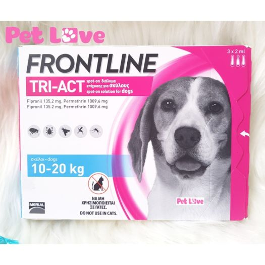 FRONTLINE TRIACT size M cho chó từ 10 - 20kg (2ml/ống x 3 ống/hộp)