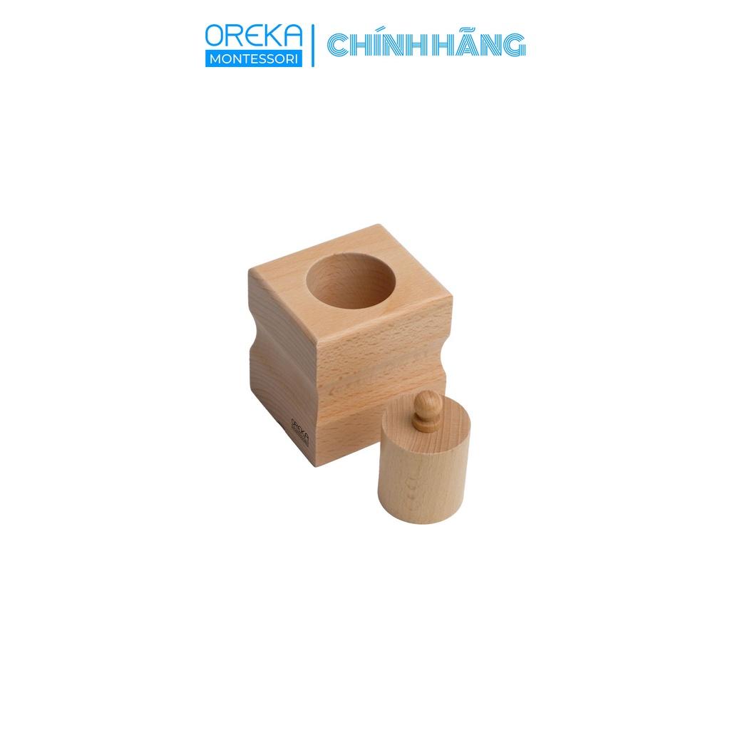 Đồ chơi trẻ em Oreka Montessori Khối hình trụ có núm đơn - 0160800