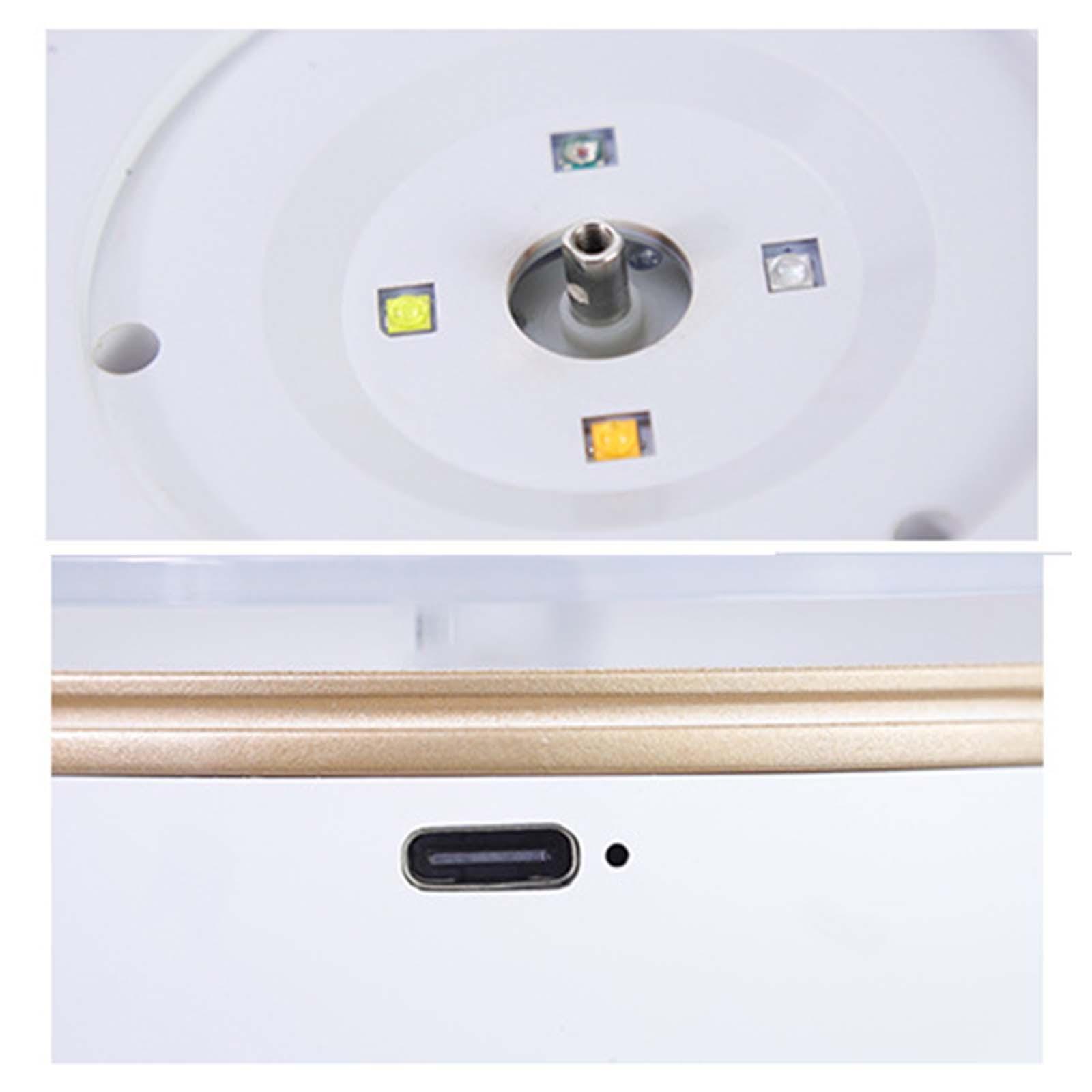 Rotating Display Stand with Colorful LED Lights Clockwise Electric Turntable Display Stand Bluetooth