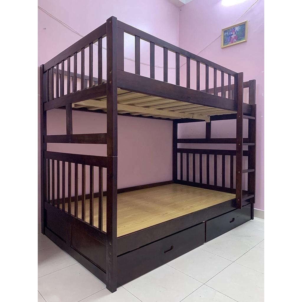 Giường Tầng BÌNH LONG Có Hộc Kéo (1m2) (Nâu)