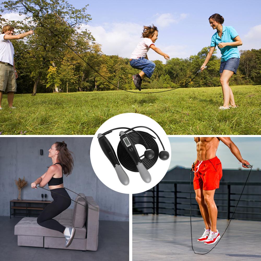 Dây Nhảy Thép Có Thể Điều Chỉnh Độ Dài Và Màn Hình Hiển Thị Bước Nhảy Thông Minh