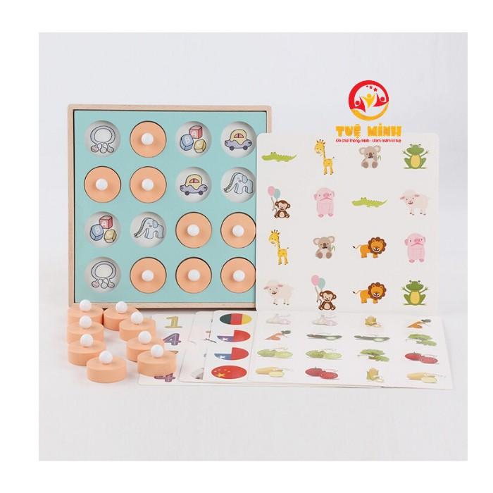 Đồ Chơi Gỗ Lật Hình Tìm Cặp Giống Nhau Gồm 12 Chủ Đề Rèn Luyện Trí Nhớ Và Khả Năng Quan Sát Cho Bé