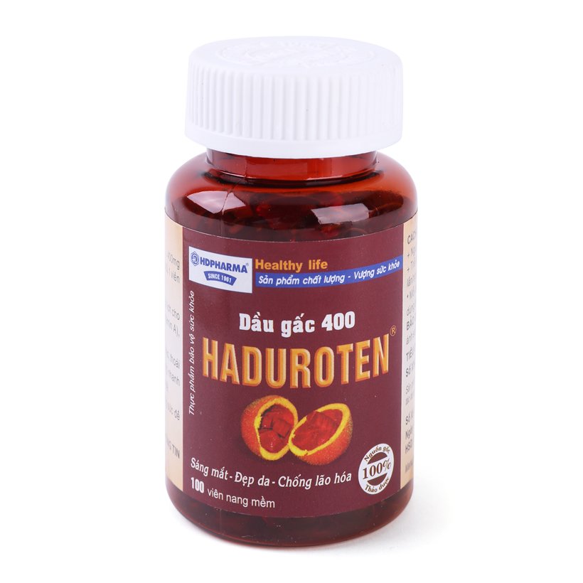 DẦU GẤC VIÊN 400MG - BỔ SUNG BETA-CAROTEN - CẢI THIỆN KHÔ GIÁC MẠC, THOÁI HÓA VÕNG MẠC MẮT