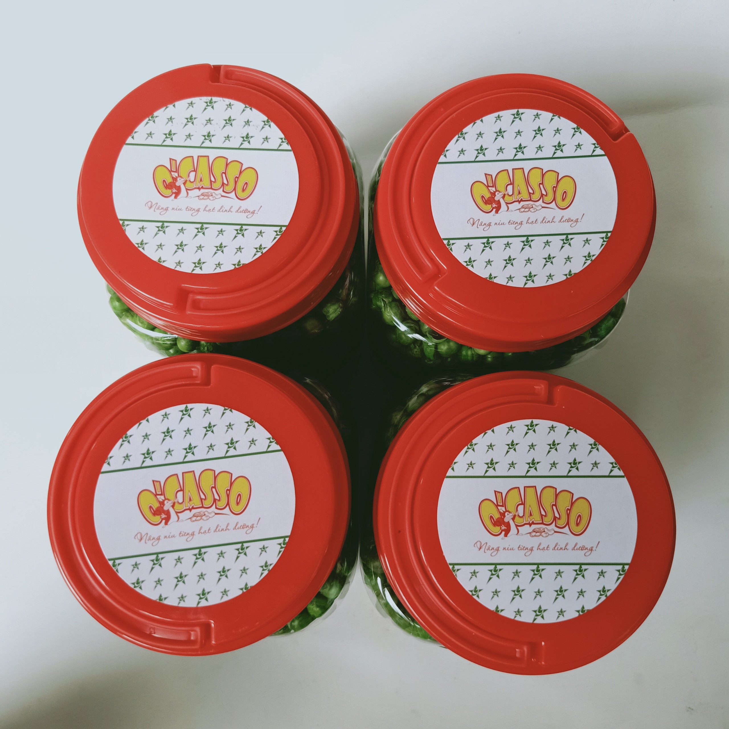 Combo 4 hộp Đậu Hòa Lan Sấy Giòn Vị Muối O'Casso (500g/hộp)