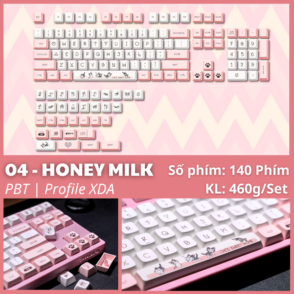 Tổng Hợp Mẫu Phím Keycap Lẻ Cute Nhựa PBT Langtu Profile XDA Sử Dụng Custom Bàn Phím Cơ Hàng Chính Hãng