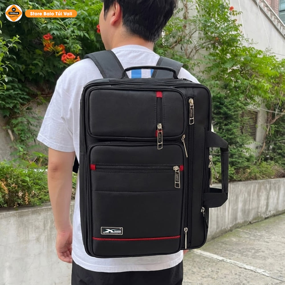 Cặp Laptop Đa Năng Xbags XB4102, Ngăn Chứa Mở Rộng, Đeo Chéo &amp; Đeo Balo Tiện Lợi, Trượt Nước!