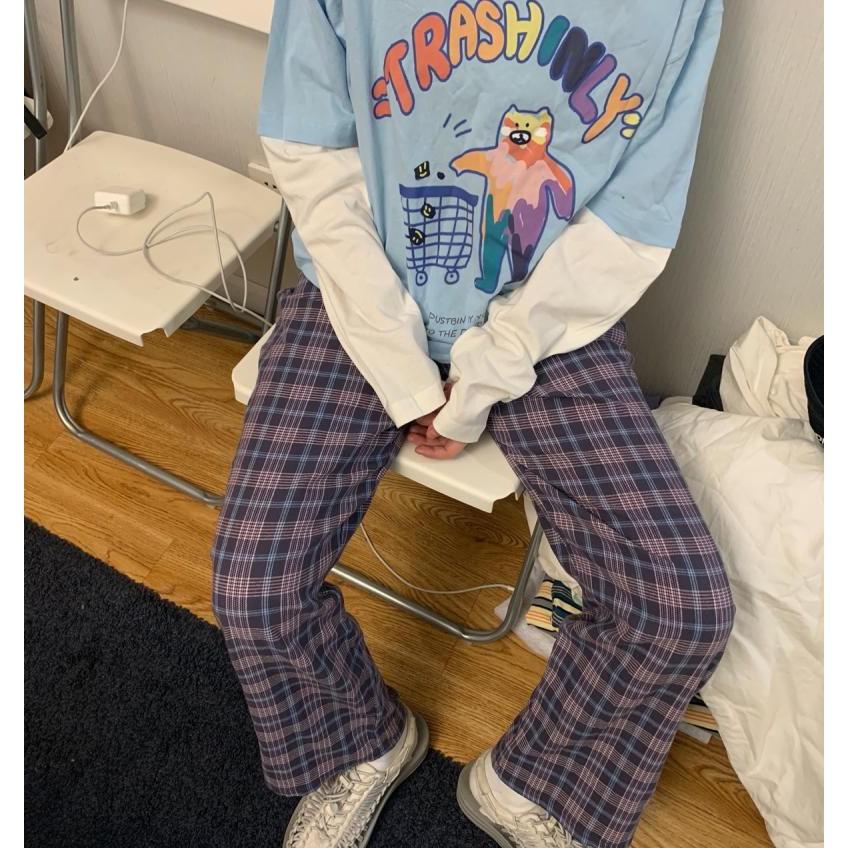 Áo Thun Tay Dài Unisex Ráp Tay TRASHINLY Ulzzang Thu Đông