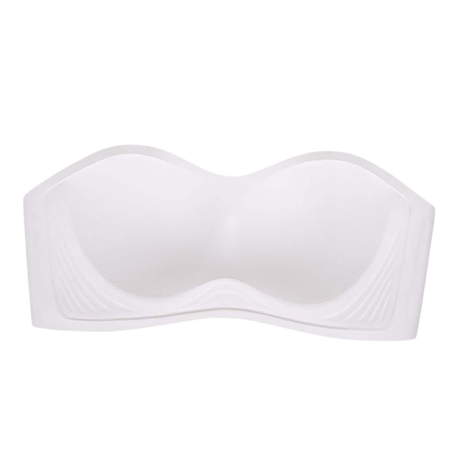 Women Strapless Bra Push up Bra with Transparent Strap Breast Lift Bra Underwear Seamless Invisible Bra Bralette Bra for Party Girl Everyday