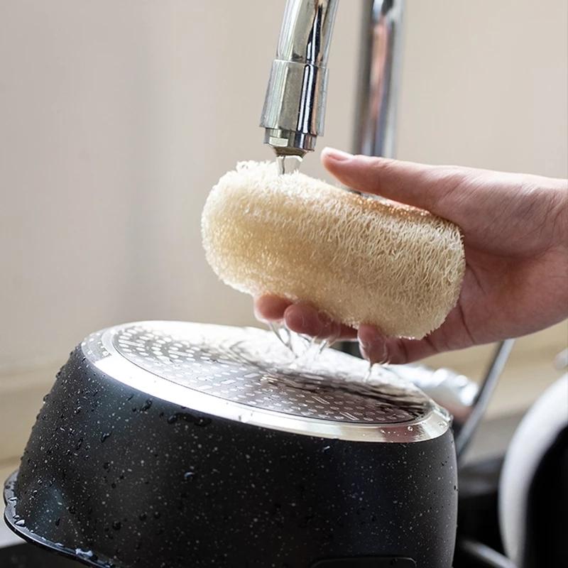Xơ mướp tự nhiên ViOrganic – Size trung - Phù hợp làm bông tắm hoặc miếng rửa chén