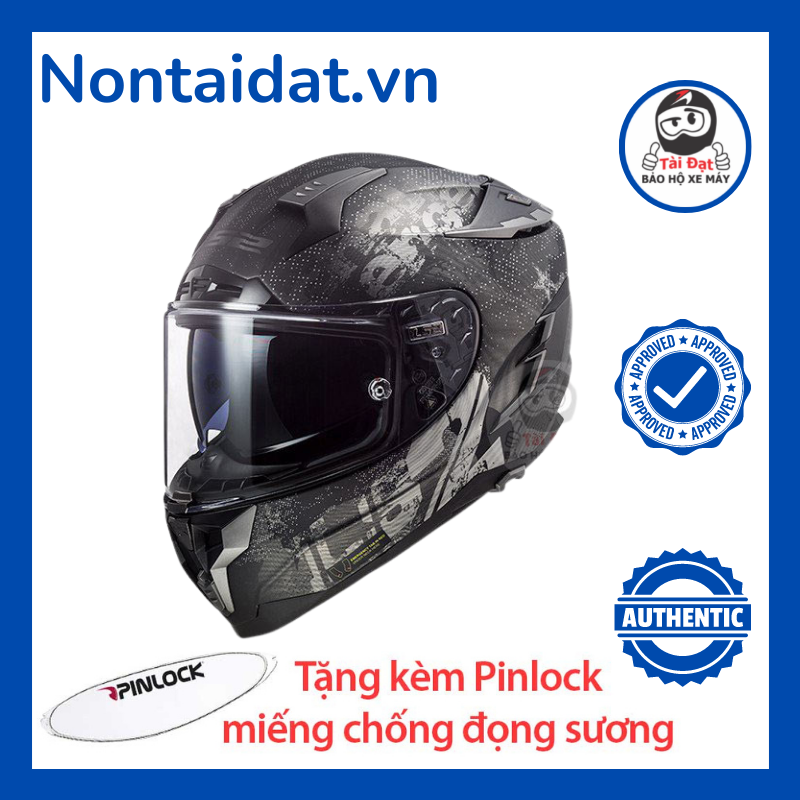 Nón bảo hiểm Fullface LS2 FF327 Challenger FLEX sợi thuỷ tinh nhẹ bền