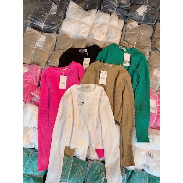 (ảnh thật shop chụp) Áo Croptop tay dài chất thun xốp- HÀNG CHUẨN SHOP H.N.M STORE