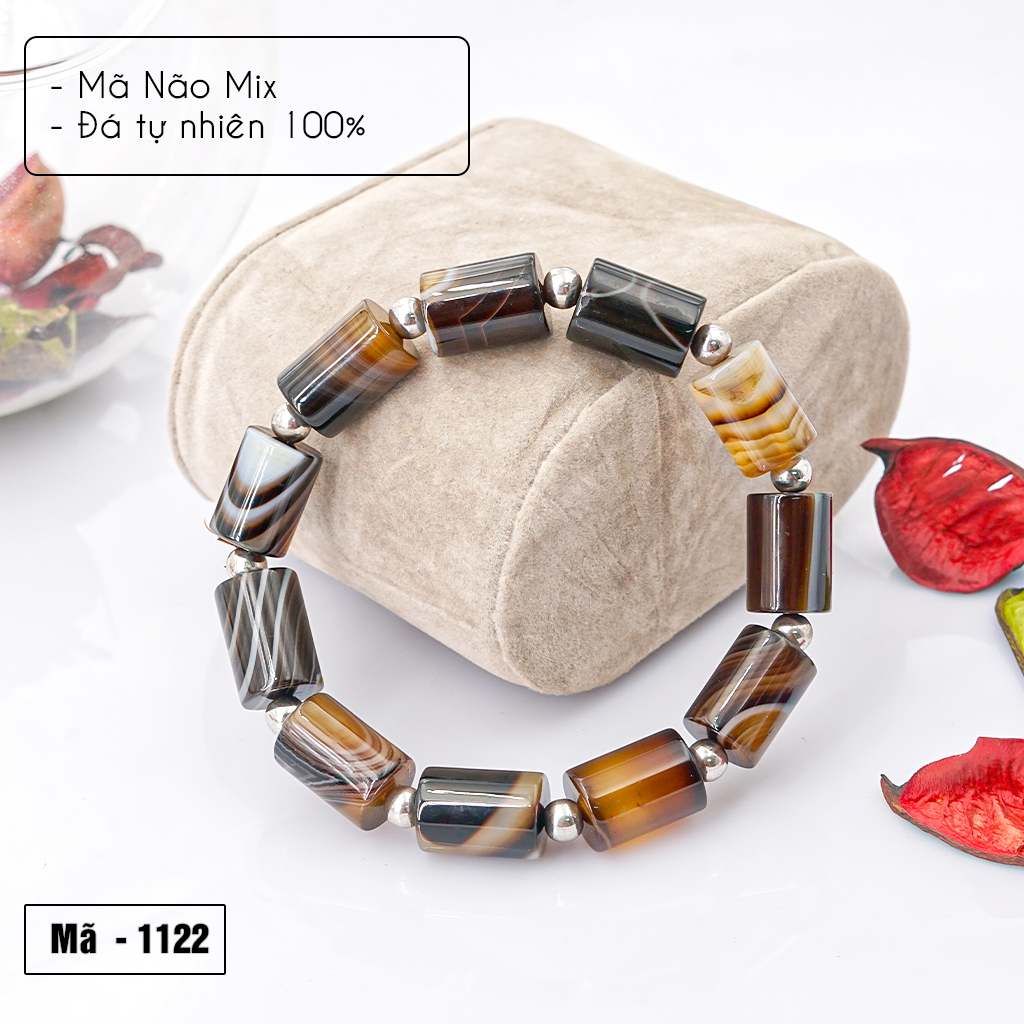 Vòng  Mã Não Mix Nam Nữ Do Anqlo Chế Tác, Nhiều Hình Thức Đẹp Từ 2A - 7A - 10 ly 4A