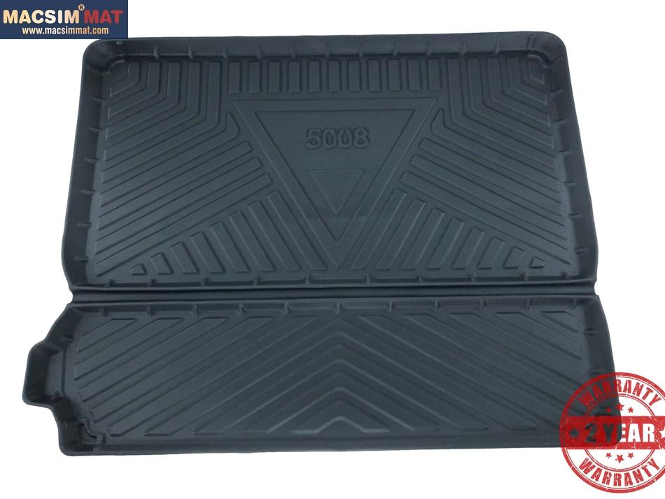 Thảm lót cốp Peugoet 5008 2013-nay nhãn hiệu Macsim chất liệu TPV cao cấp màu đen