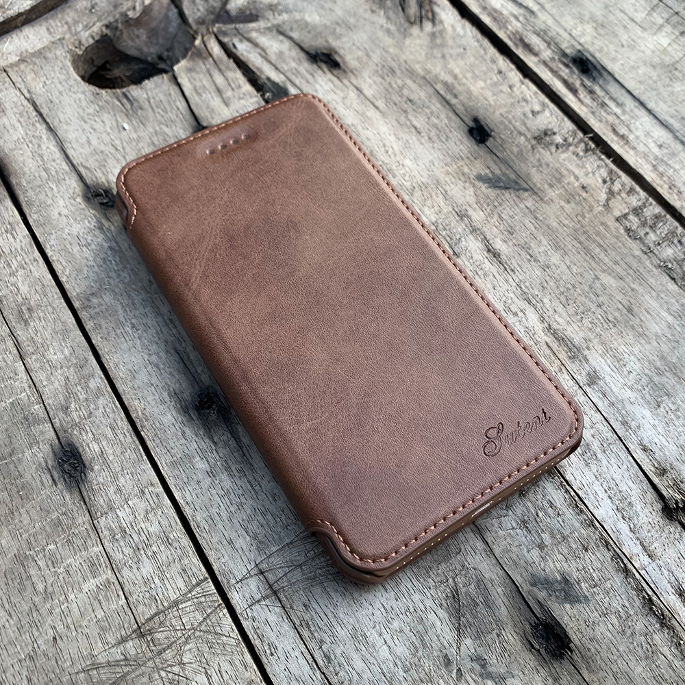 Bao da cao cấp dành cho iPhone 7 Plus / iPhone 8 Plus - Màu nâu