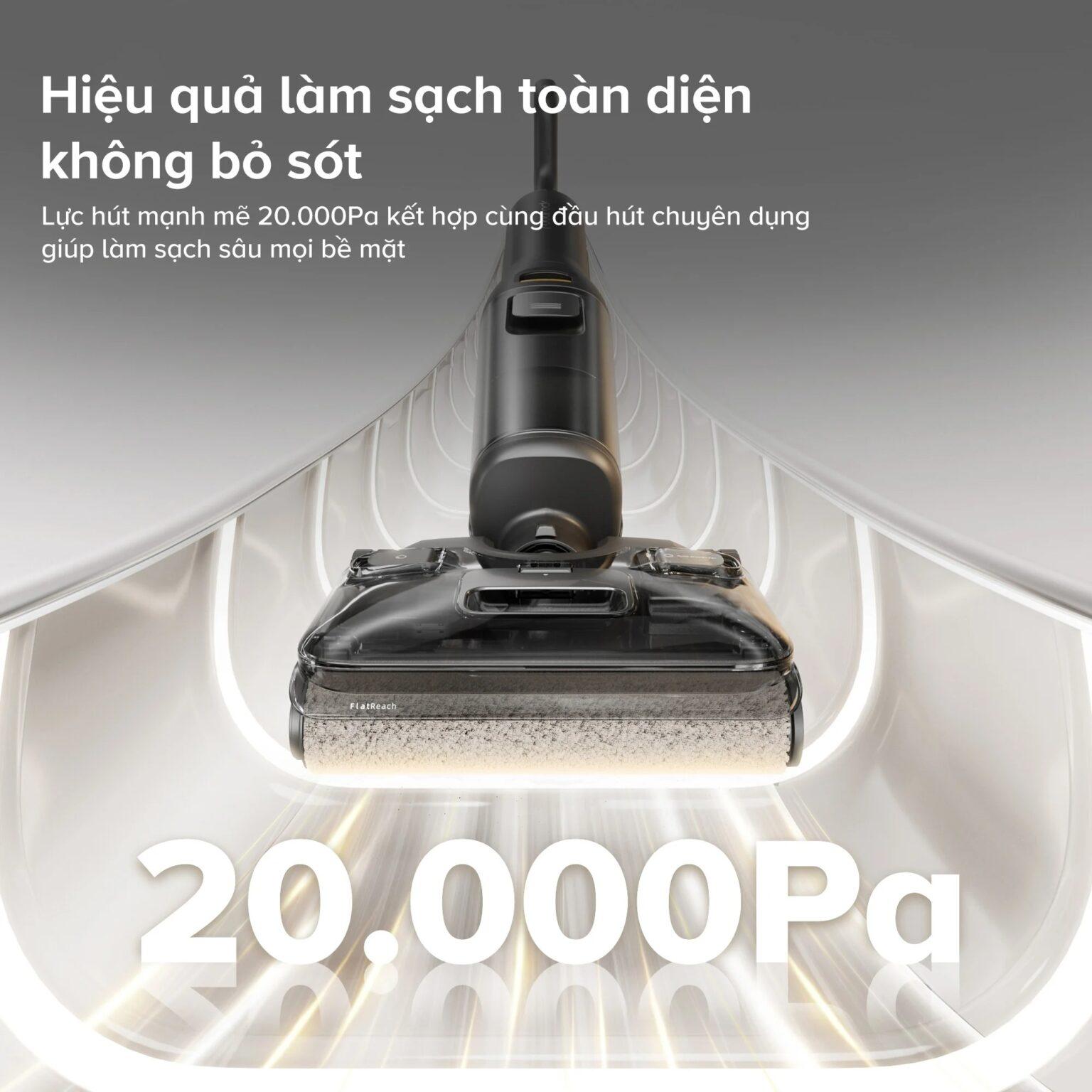 Máy Hút Bụi Lau Nhà Roborock F25 ACE Combo Lực Hút 20.000 Pa Gập 180 Độ - Hàng Chính Hãng