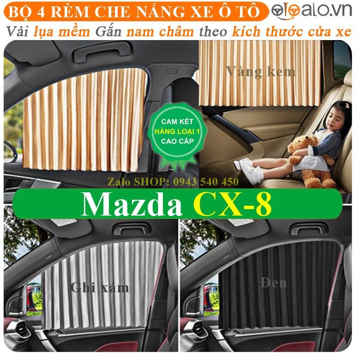 Rèm che nắng xe Mazda CX8 Vải Lụa Cao Cấp Gắn Nam Châm Keo 3M