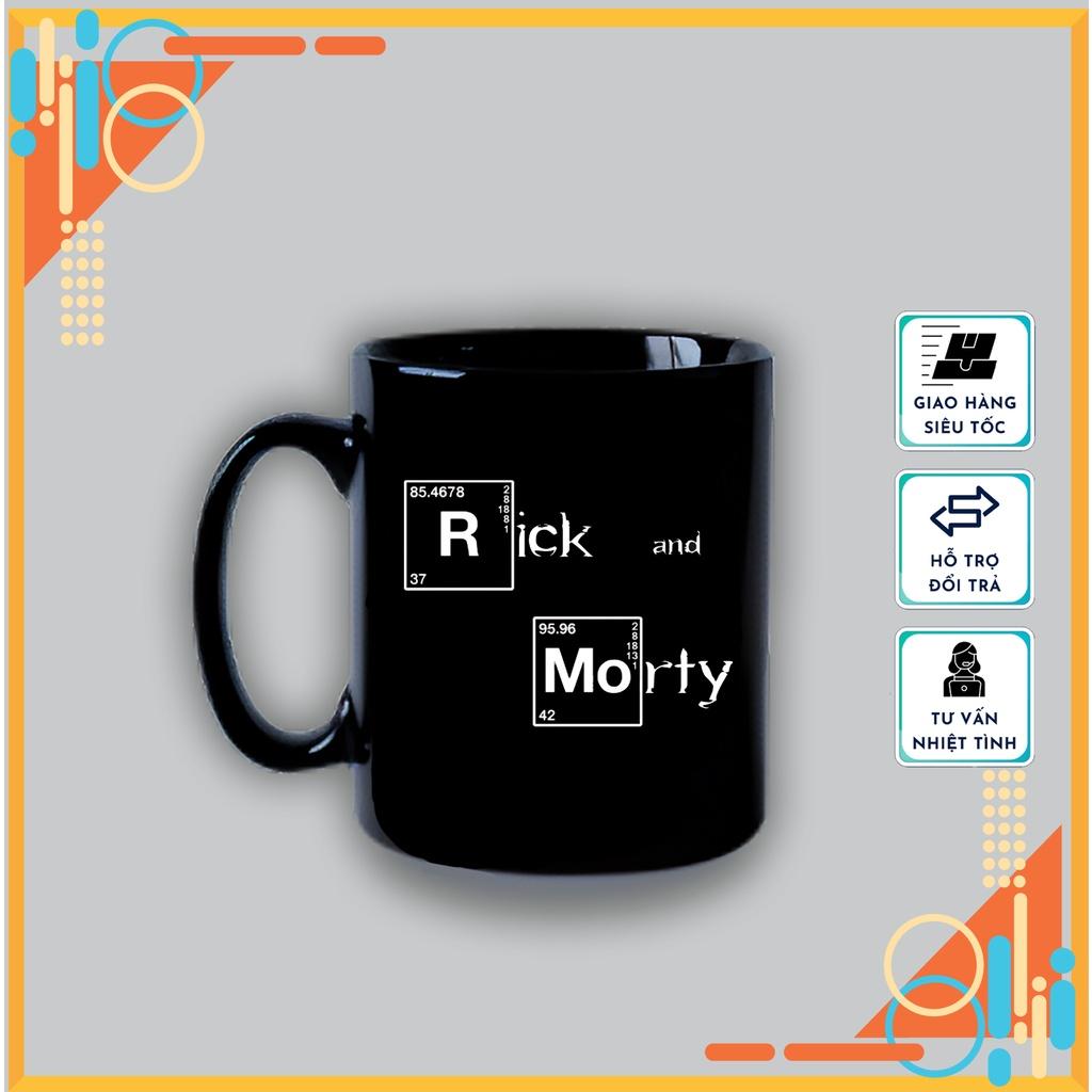 Cốc sứ in hình Rick and Morty hoạt hình vui nhộn, cốc sứ tráng men dùng làm quà tặng, uống nước hàng ngày
