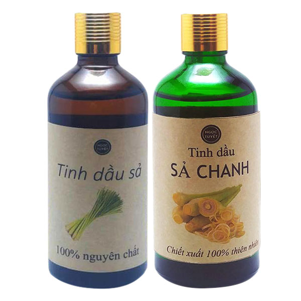 Combo 2 Chai Tinh Dầu Sả Chanh + Tinh Dầu Sả Java Ngọc Tuyết (100ml x 2)