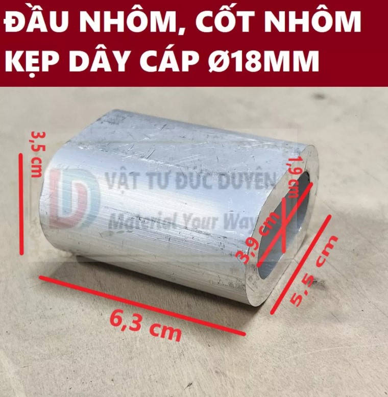 Cốt đầu nhôm khóa cáp