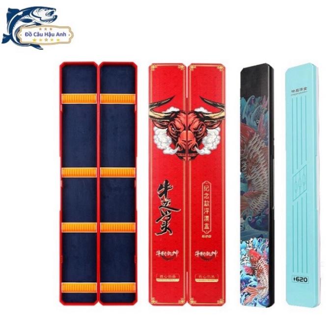 Sale to hot - Hộp Đựng Phao Câu Đài Cao Cấp Hộp Đựng Phao 2 Lớp 62cm - 72cm Hoạ Tiết Trâu Đỏ Chép Đen HP5 - sale - xả h