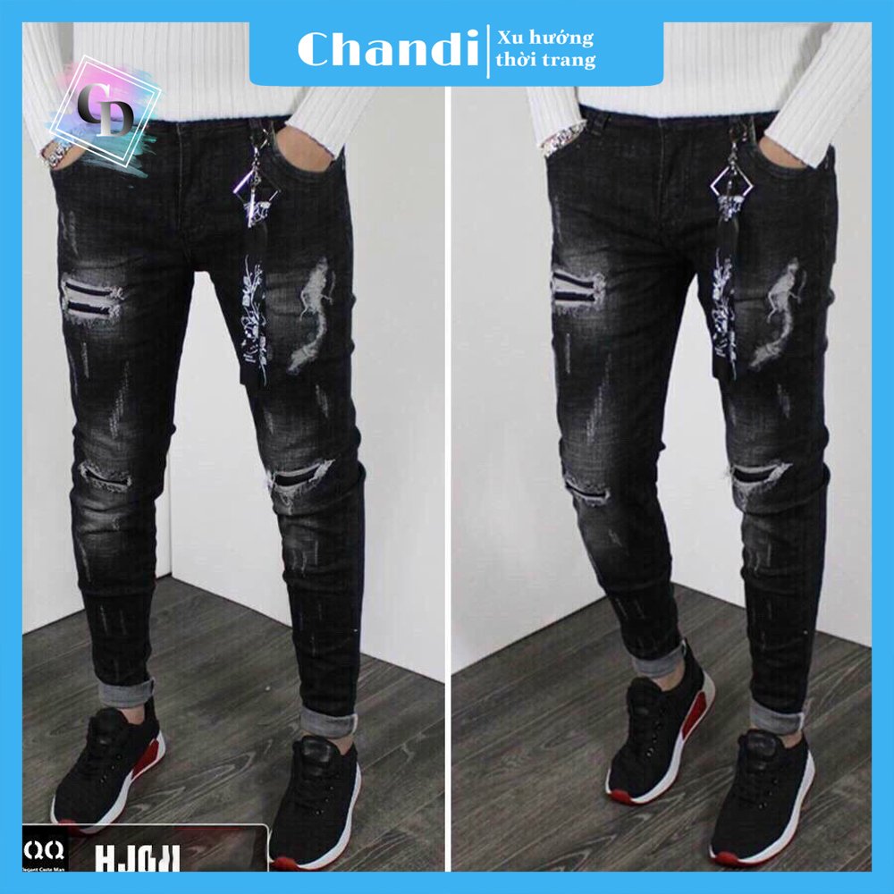 Quần Bò Nam cao cấp thương hiệu Chandi, chất jean co dãn mẫu mới nhất MA195