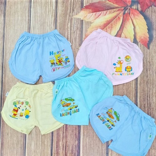 SET 5 QUẦN NGẮN MÀU THỂ THAO IN HINH SƠ SINH