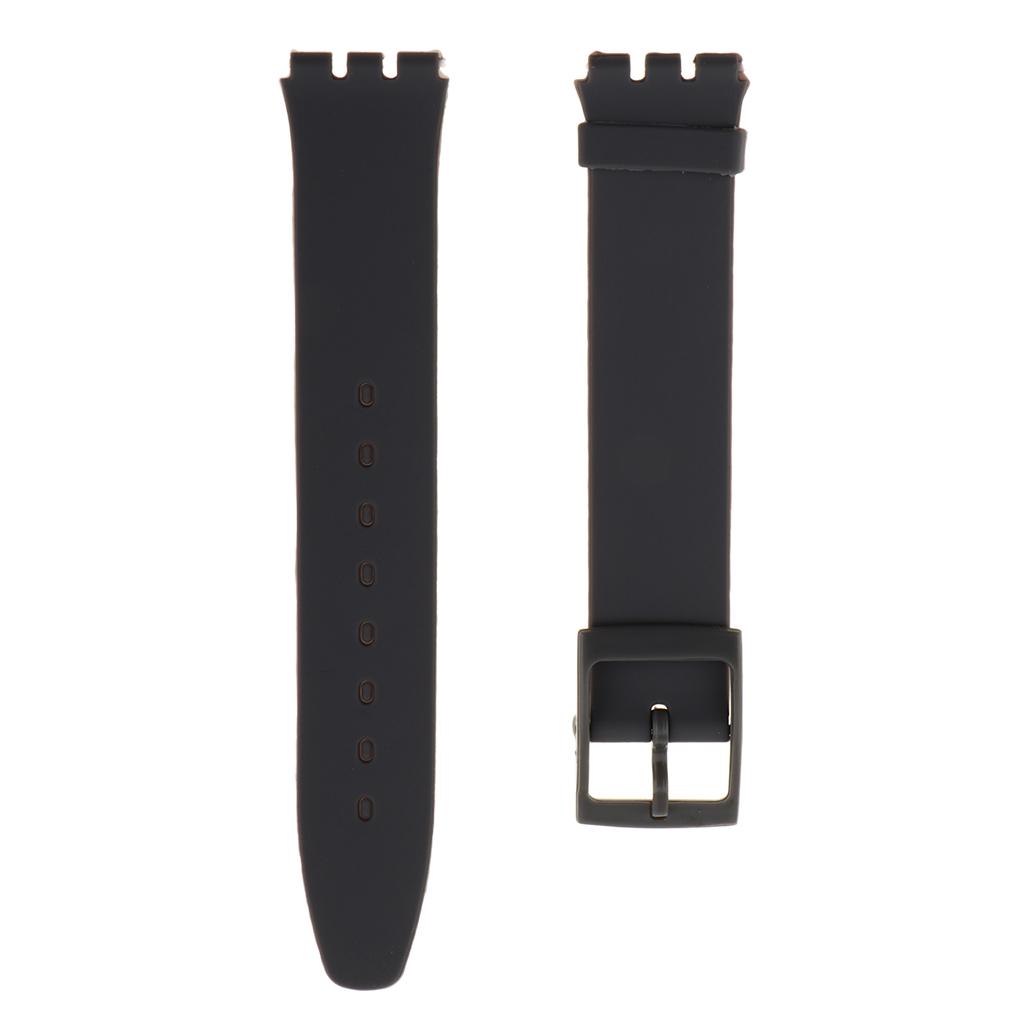 16mm Replacement Soft Silicone Rubber Sports Watch Band Bracelet for Smart Watch