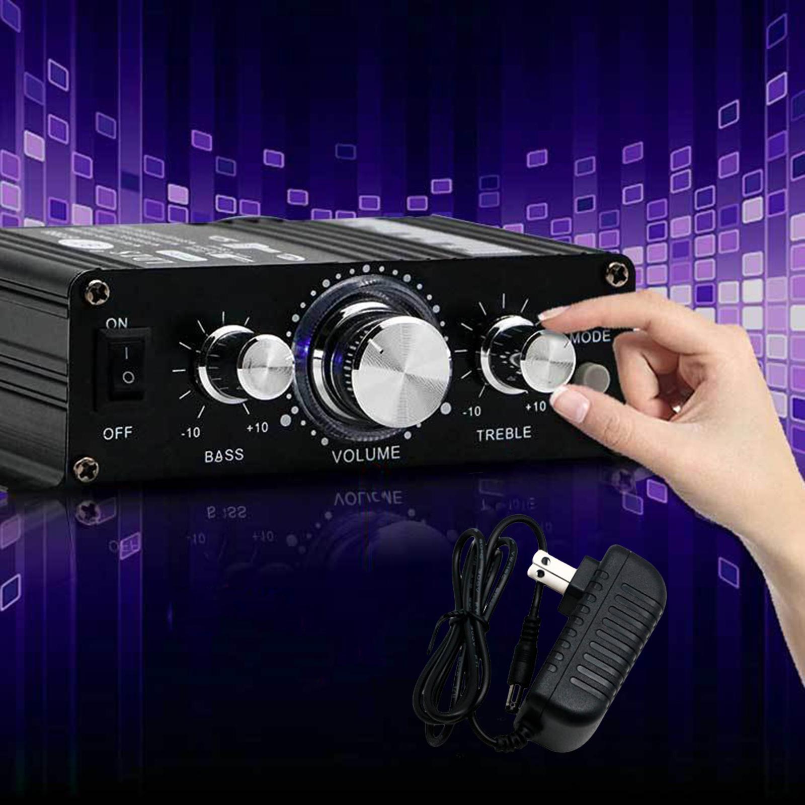 Bluetooth Power Amplifier Professional HiFi Sound for Home Theater Car Party