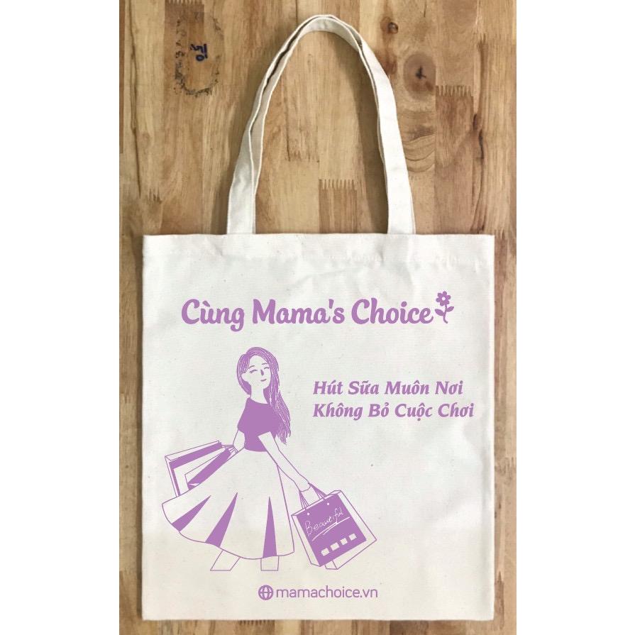 [Gift]Túi Vải Canvas Mama's Choice Cho Mẹ Bỉm Sữa Hiện Đại Năng Động, Đựng Đồ Hút Sữa Tiện Lợi