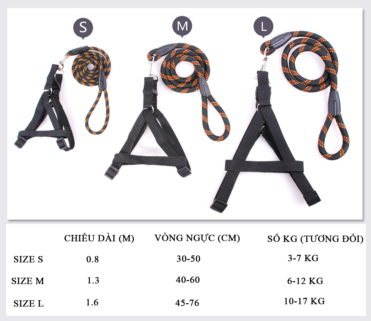 Hình ảnh Dây Dắt Kèm Yếm Cho Thú Cưng (Giao Màu Ngẫu Nhiên)