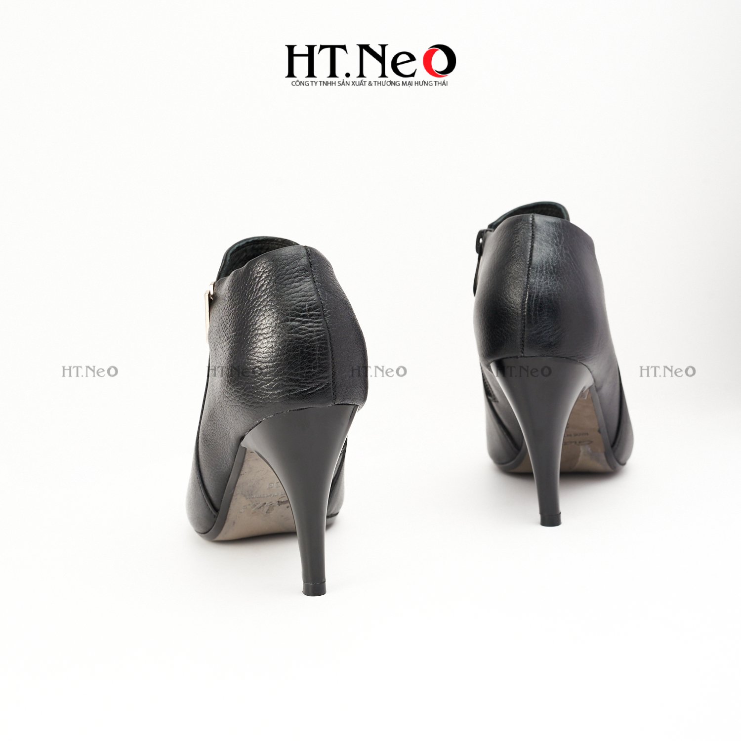 Bốt nữ cổ lửng BN20 Ht.Neo Làm Từ Da Bò Nguyên Miếng, Càng Dùng Càng Bóng, Gót Trụ Cao Đến 7cm Cực Sang Chảnh