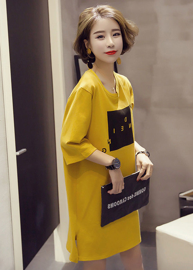 Đầm suông xẻ tà Haint Boutique Da105