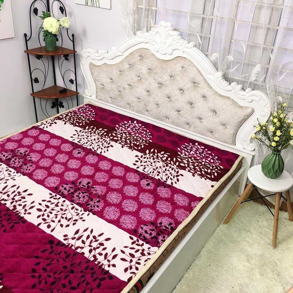 THẢM NỈ lông cừu trải giường, trải sàn cao cấp 3 lớp- Mẫu TUYẾT TÍM- evily1990