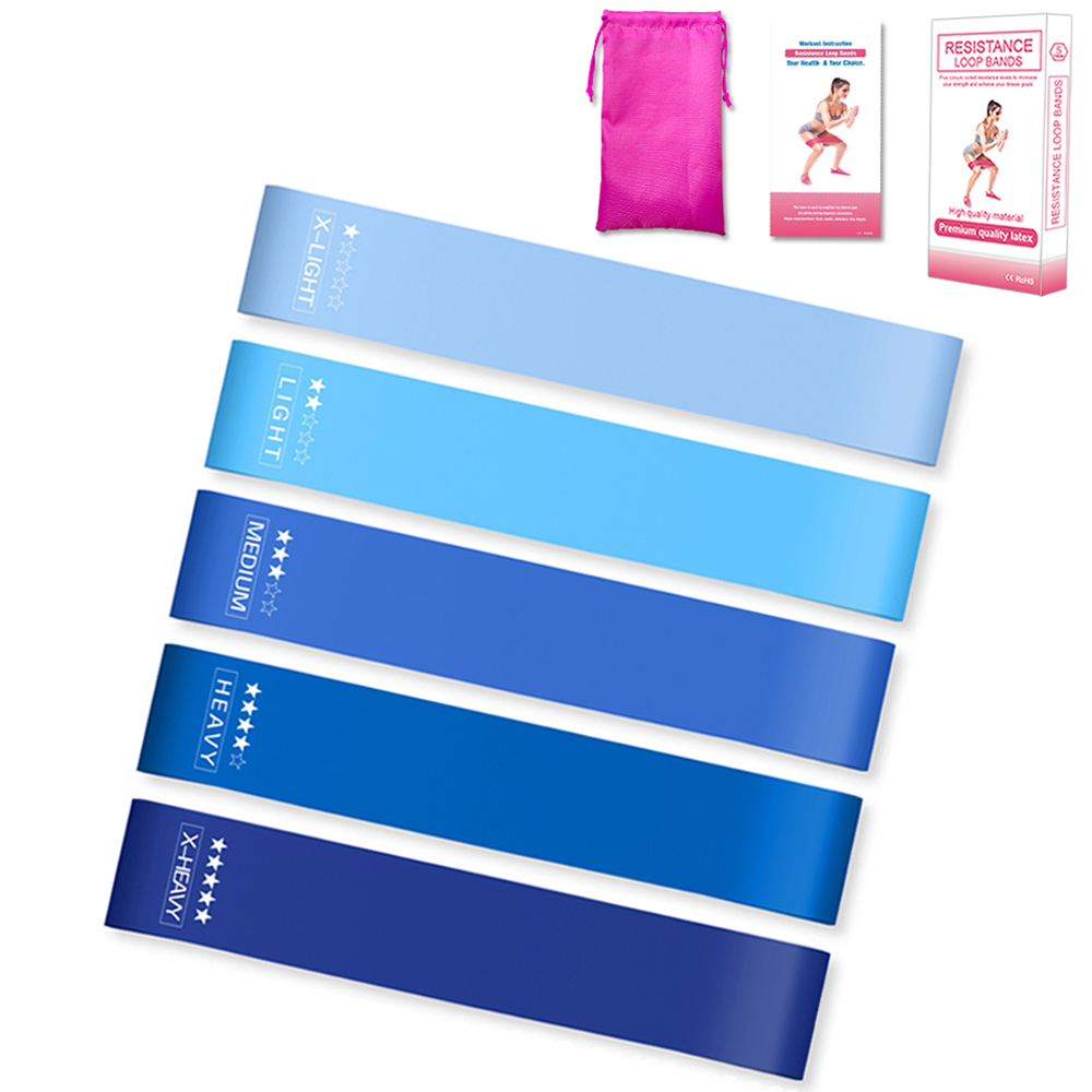 5 cái dây kháng tập thể dục, làm từ silica gel đàn hồi thân thiện với môi trường
