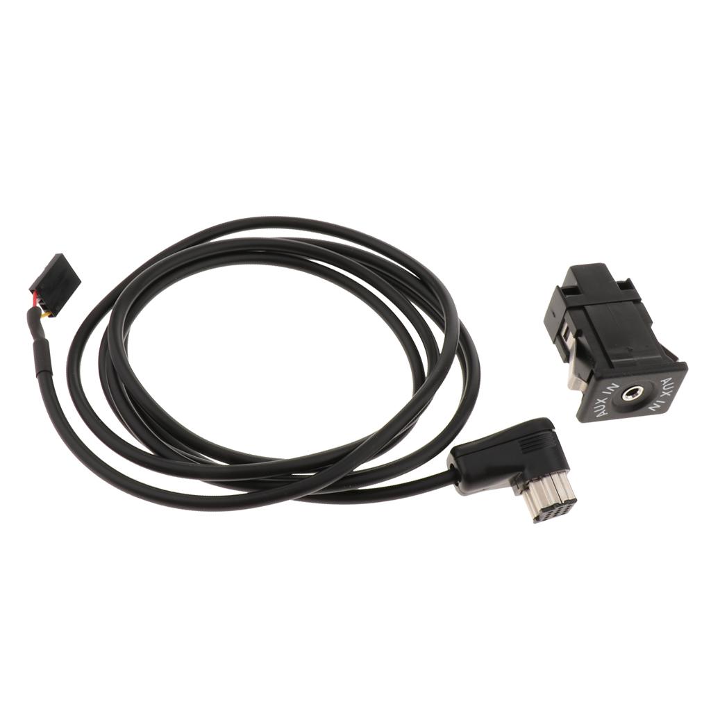 Car USB AUX Switch Socket with Wire Harness Cable Adapter for Pioneer