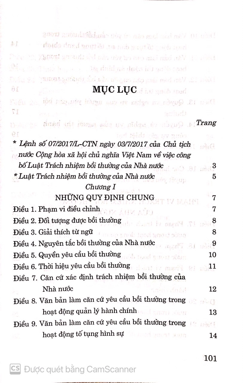 Luật trách nhiệm bồi thường của nhà nước