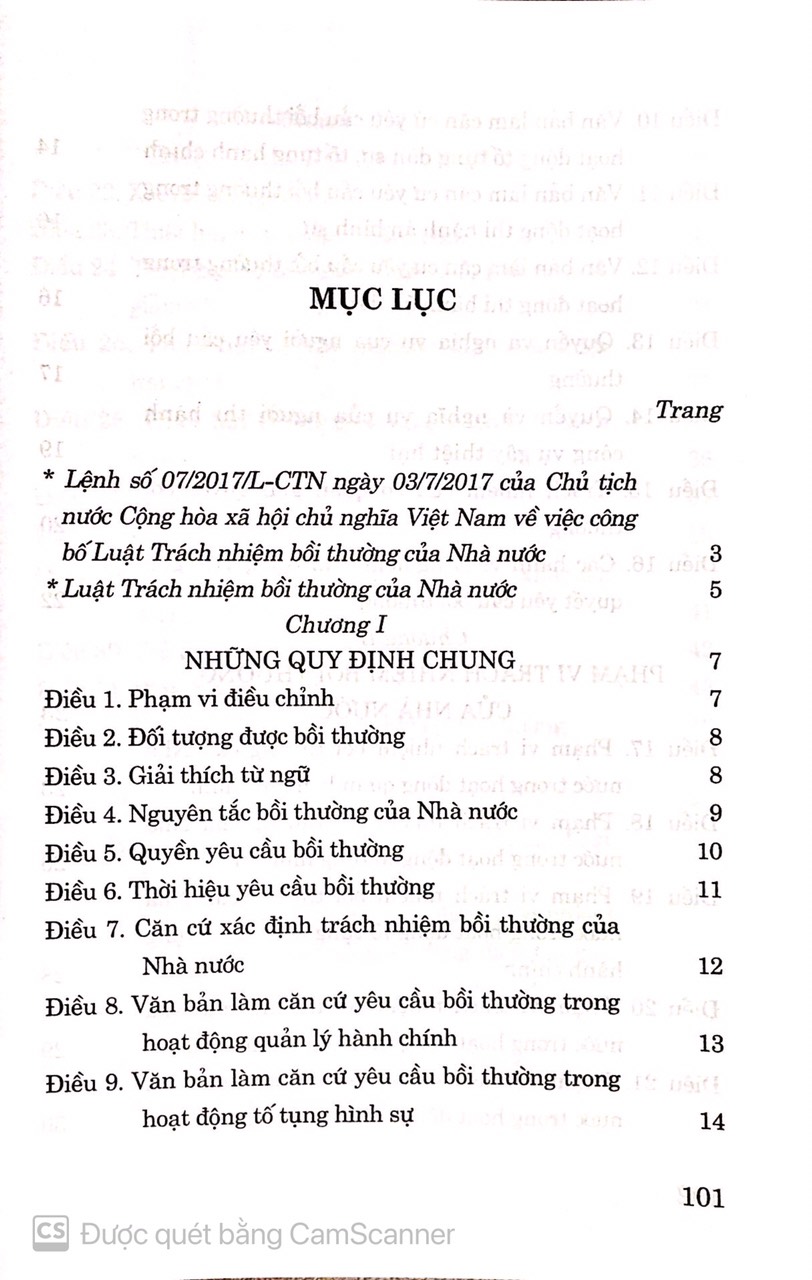 Luật trách nhiệm bồi thường của nhà nước ( Hiện hành )