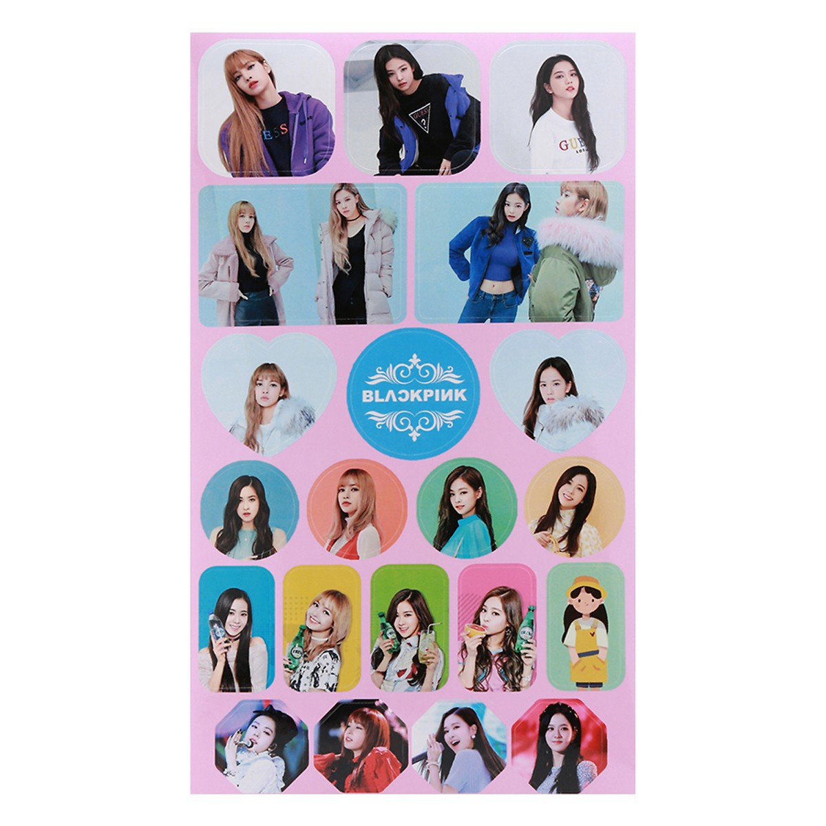 Set 12 tấm hình dán BlackPink dễ thương