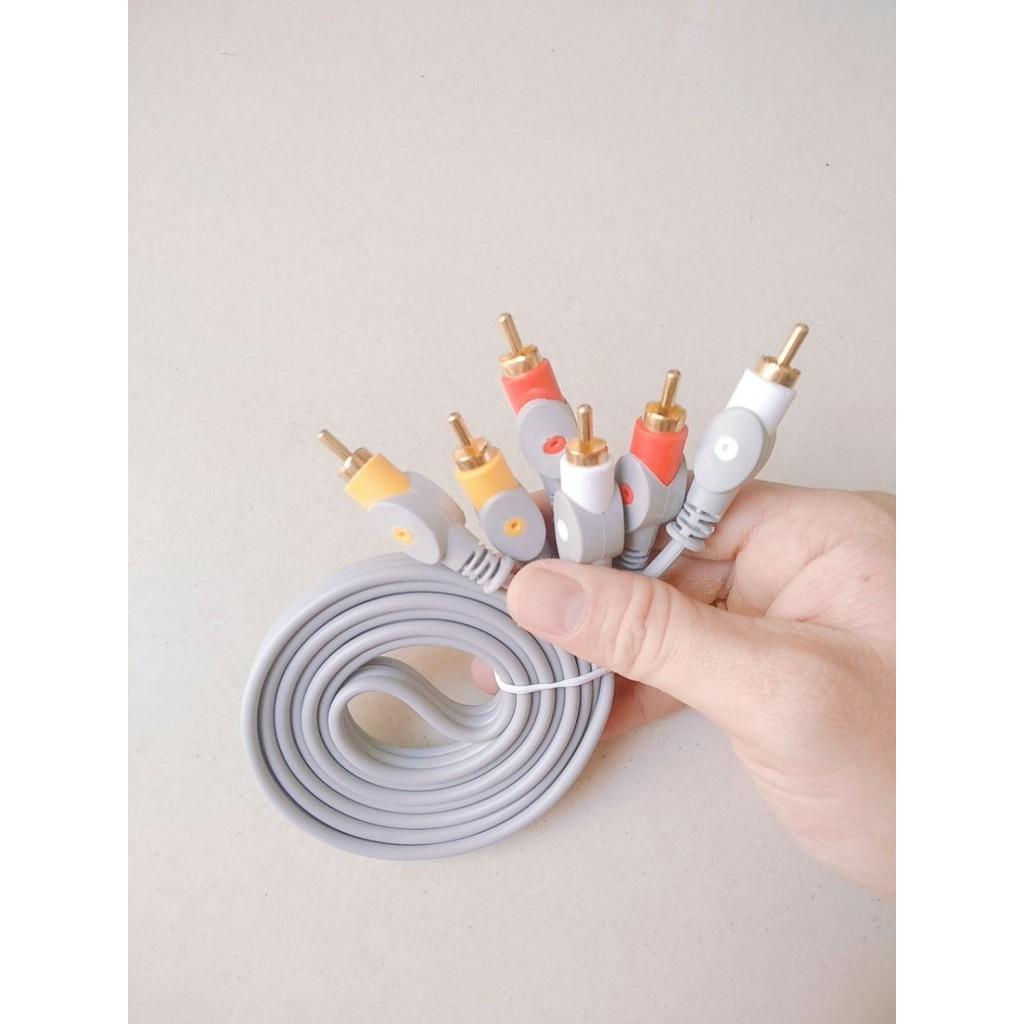Dây Loa AV 6 Đầu RCA Dài 1.5M Chống Nhiễu
