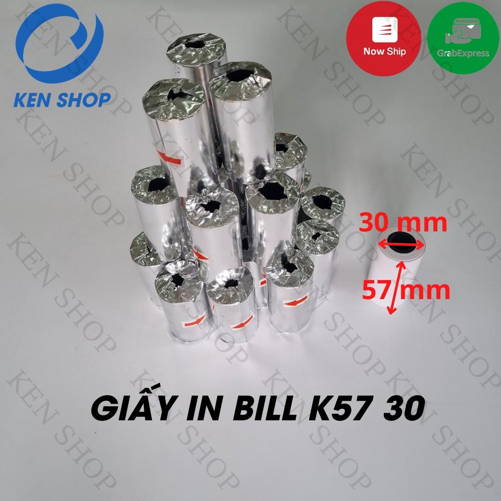 Giấy In Bill K57-30mm, Giấy in Nhiệt cho máy in bill cầm tay, máy pos cầm tay, máy quẹt thẻ.